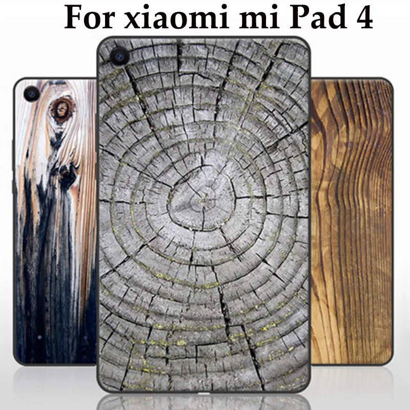 Чехол с текстурой древесины для xiaomi mi Pad 4 мягкие чехлы Pad4 чехол телефона MiPad4