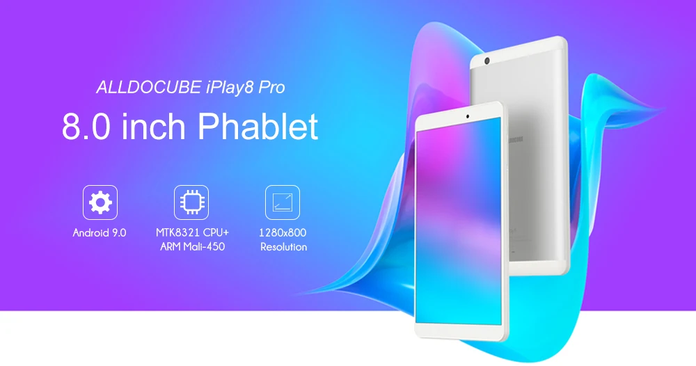 ALLDOCUBE IPlay8 Pro 8,0 дюймов 3G Phablet Android 9,0 MTK8321 1. 3g Гц четырехъядерный 2 Гб ОЗУ 32 Гб ПЗУ 2.0мп камера Поддержка Google Play