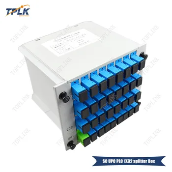 

Free shipping 10pcs/lot SC UPC 1X32 PLC fiber splitter FTTH PLC cassette box with 1X32 Planar waveguide SC UPC splitter
