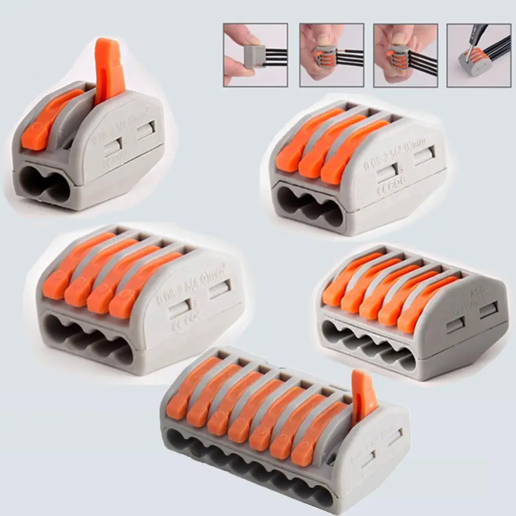 

Wire Quick Connector General Conductor Terminal Block Mini Fast Suitable for all types of wire. Connect 250V