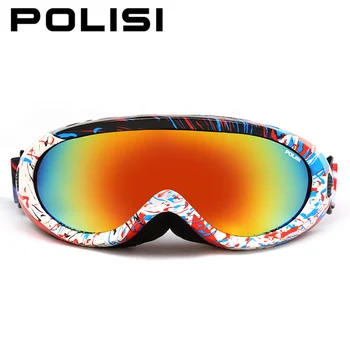 

POLISI Winter Ski Snowboard Skate Goggles Men Women Anti-Fog Snowmobile Glasses UV400 Outdoor Sport Skiing Esqui Eyewear