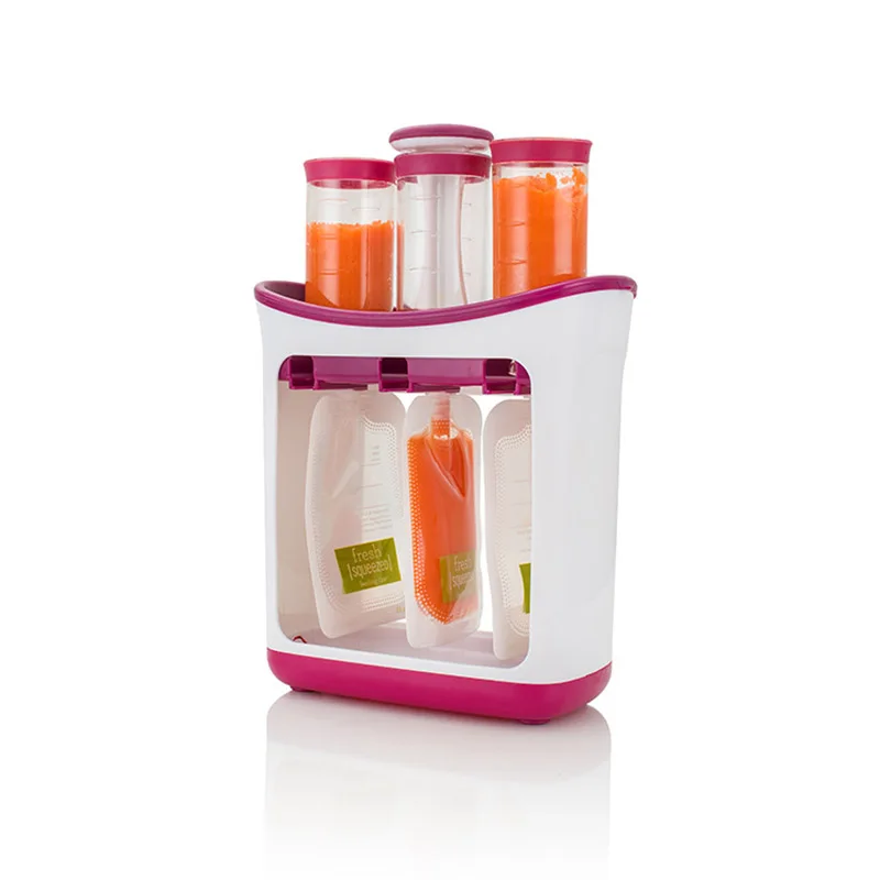 

Squeeze Food Station Baby Food Organization Storage Containers Baby Food Maker Set Fruit Puree Packing Machine