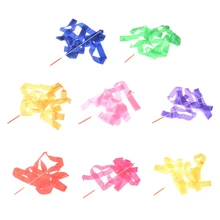 4 м Недавно Дизайн танцевальная лента для занятий спортом, ритмических танцев гимнастика стержень книги по искусству балетные костюмы Вертлюги Stick