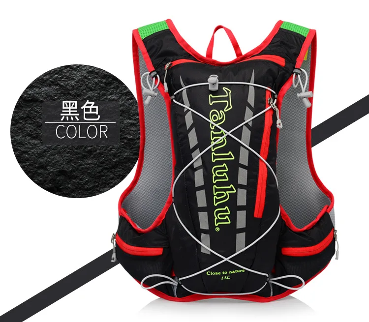 TANLUHU, мужской, Женский нейлоновый рюкзак для бега, 15л, гидратационный рюкзак, ультралегкий, дышащий, для велоспорта, пешего туризма, марафона, сумка для воды, рюкзак