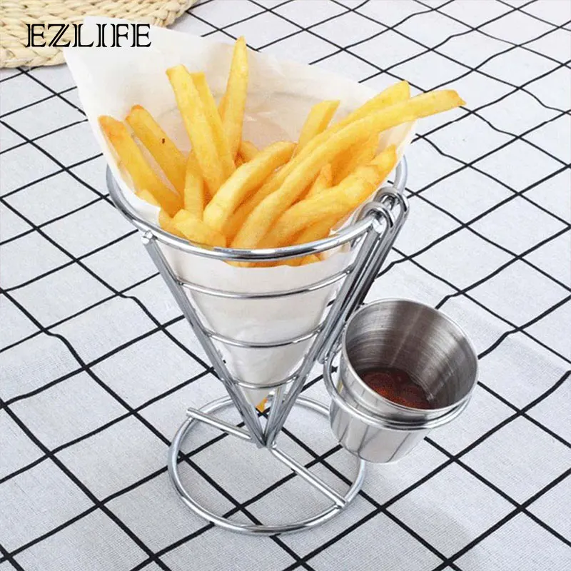 EZLIFE French Fries Holder Metal Shelf Stand Holder French Fry Fries