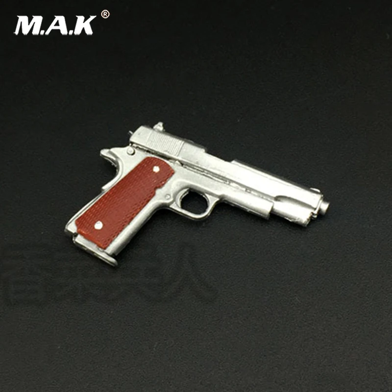 

1/6 Silver M1911 45 pistol model Material of the material can not be launched for 12 inches Soldier Figure Accessories