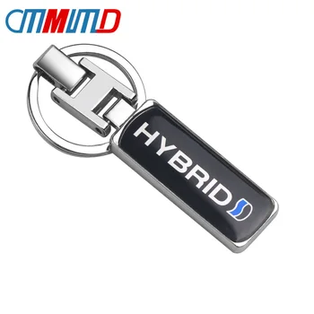 

1PCS Fashion Metal Hybrid Emblem Key Chain Key Ring Car Styling fToyota Prius Camry Crown Auris Rav4s Auto accessories