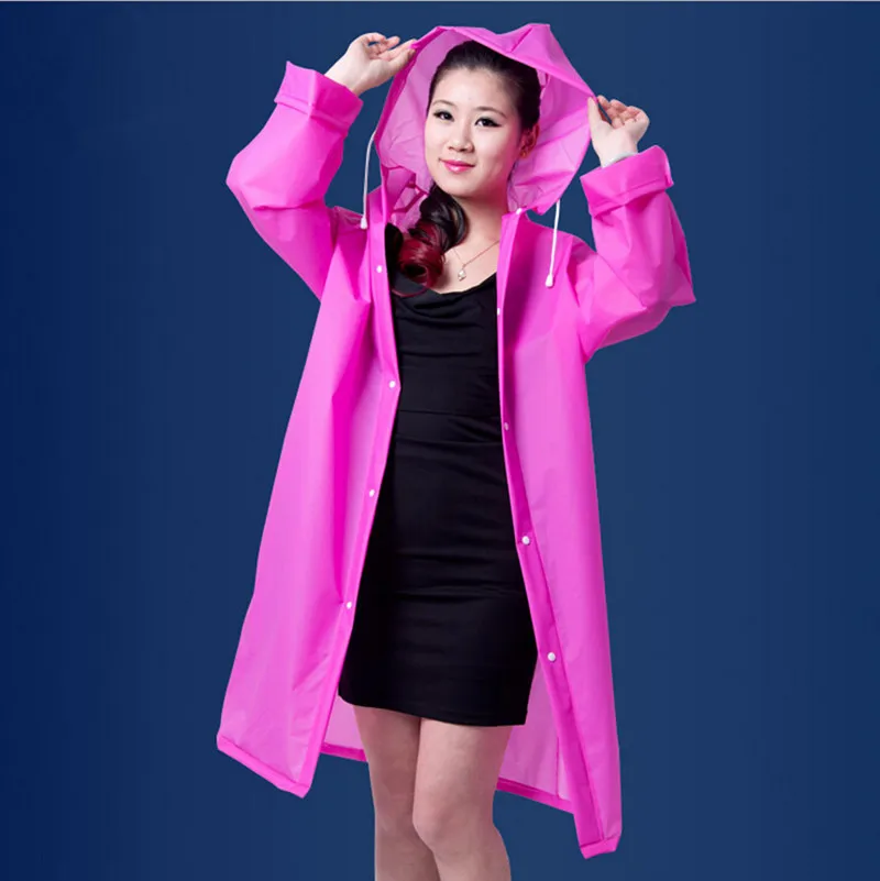 New women EVA environment raincoat outdoor solid color rainwear