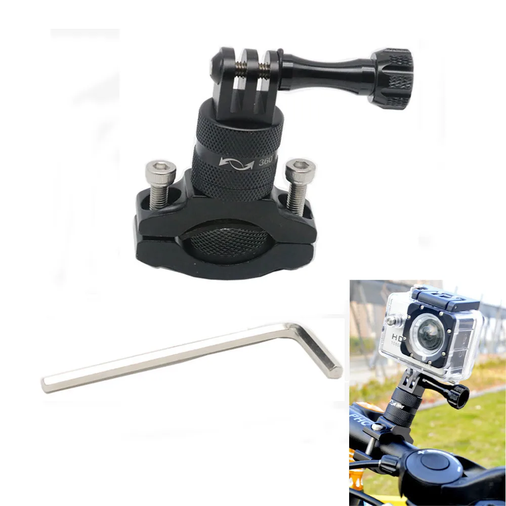 Sport Action Camera Holder Bike Bicycle Handlebar Mount For Gopro Hero 5 6 360 Degree Rotation