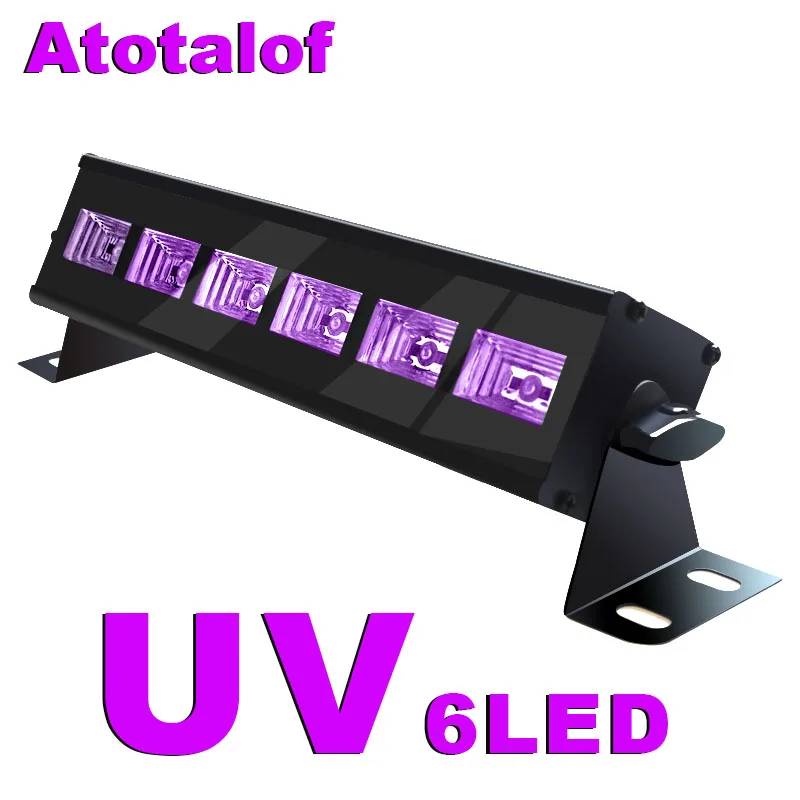 

Atotalof LED Stage UV Light Bar 18W LED Wall Wash Stage Effect Lights 6LED UV Color Bar Light for DJ KTV Disco Club Party Light