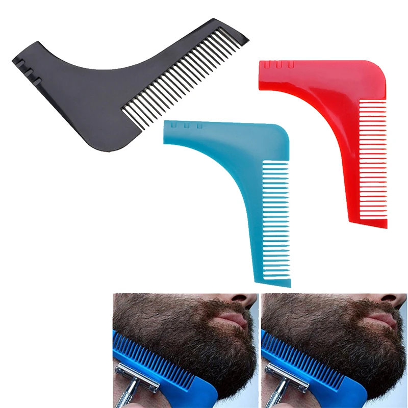 

1pc Hot Men Gentleman Facial Hair Beard Shaper Guide Template Combs Styling Accessories Trim Shaping Tool Lines Symmetry