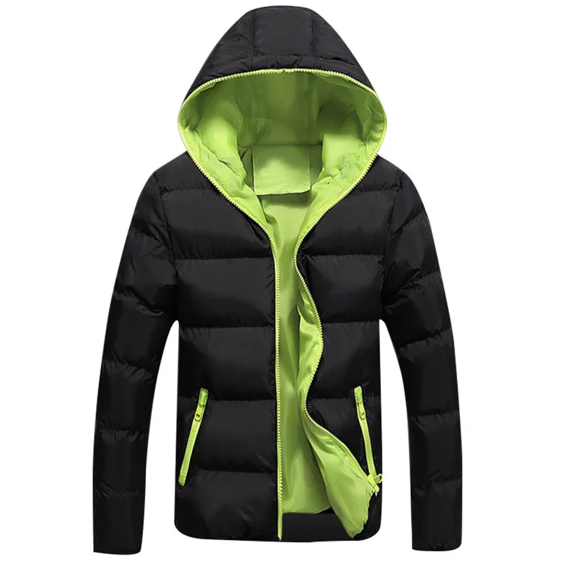 

Outwear Winter Puffy down Jacket Thicken Men 'S Warm Coat plus Size M-4XL Explosion Models Cross-Border Men's Youth L Hooded thi