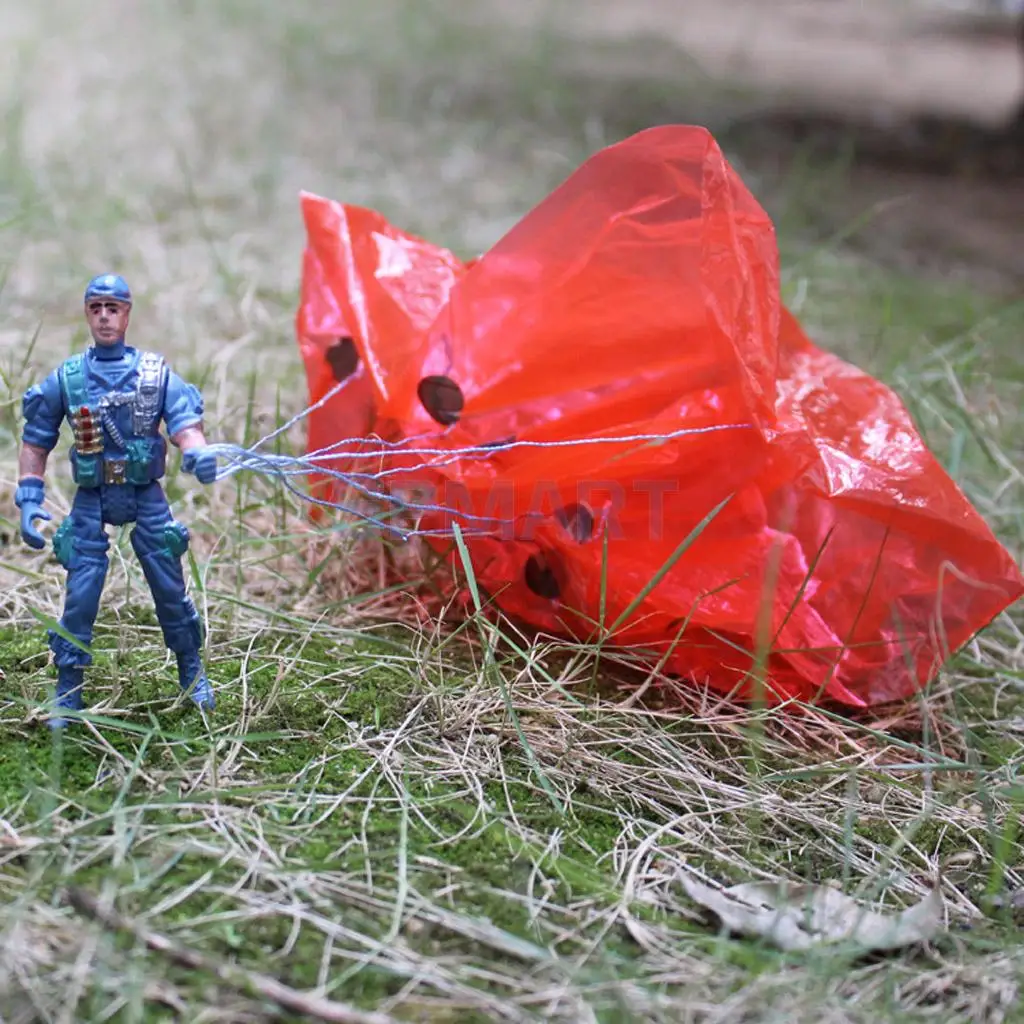 5pcs Plastic Military Playset Toy 9cm Paratroopers with Parachute Soldier Action Figures Kids Toy