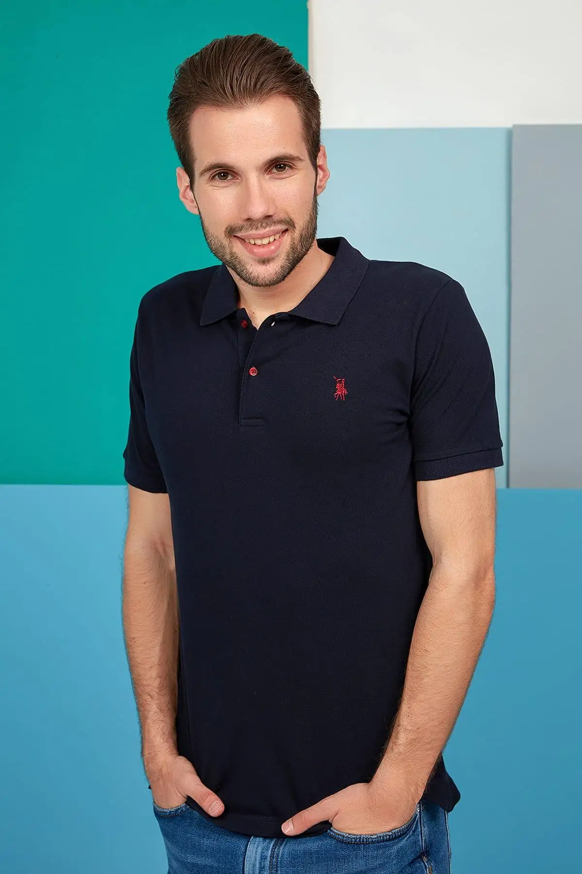 Dewberry мужской темно-синий T-Shirt-2090001T8561 | Мужская одежда