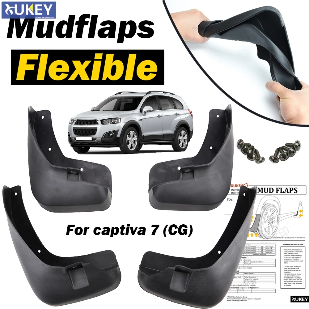 Mud Flaps Splash Guard exterior Protect For Chevrolet Captiva 2012-2015 4Pcs