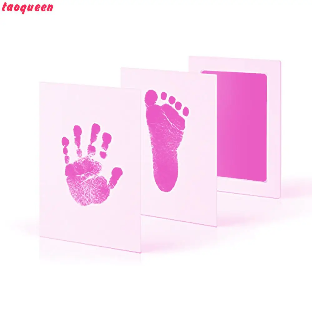 Taoqueen розовые следы специальные детские руки ноги принт штемпельная подушка и чернил оставить следы Сувениры