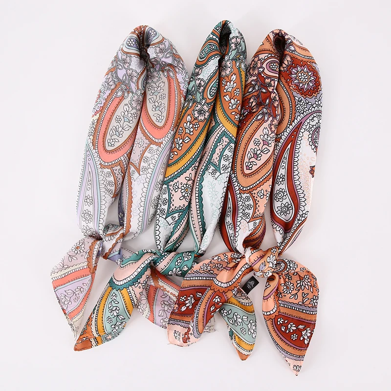 Silk scarf hijab kerchief fashiona shawl printed square towels animal