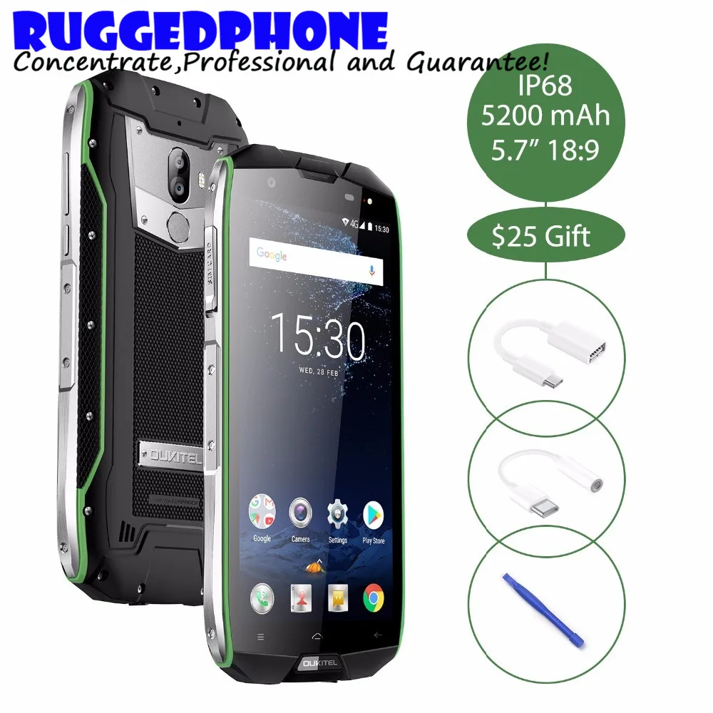 OUKITEL WP5000 смартфон с 5 7 дюймовым дисплеем восьмиядерным процессором Helio P25 ОЗУ 6 ГБ