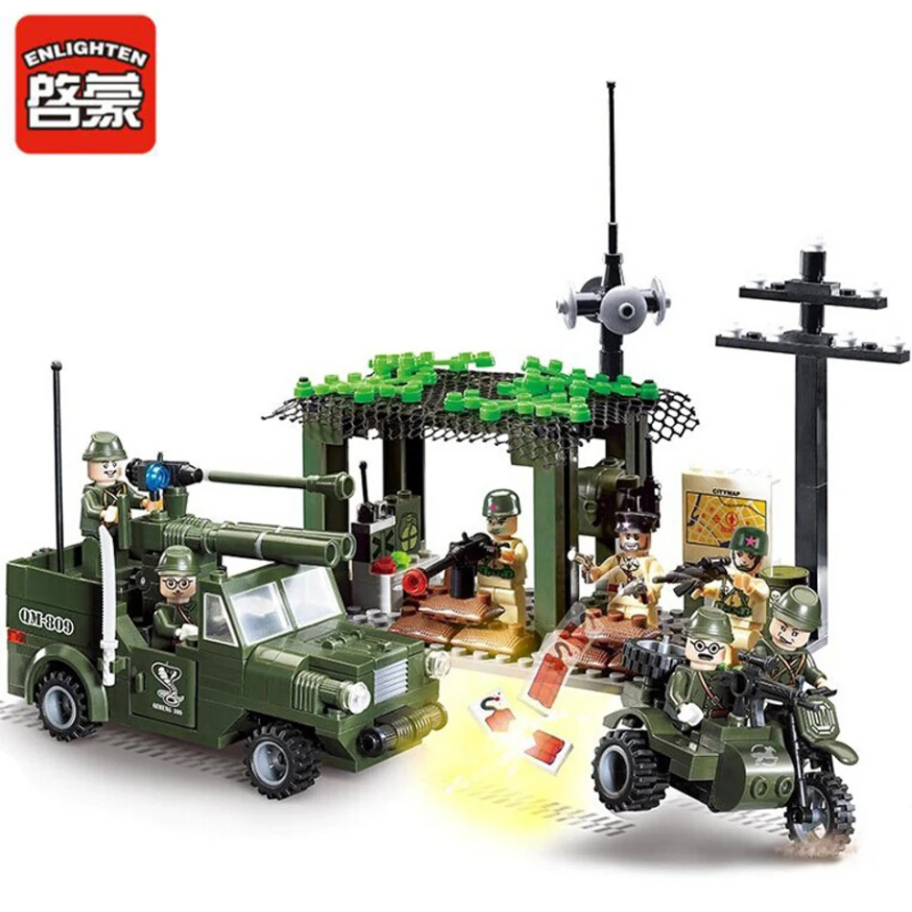 

2017 New Enlighten Brick Military Series Intercept Military Vehicles Building Block Sets Bricks Toys Gifts For Children