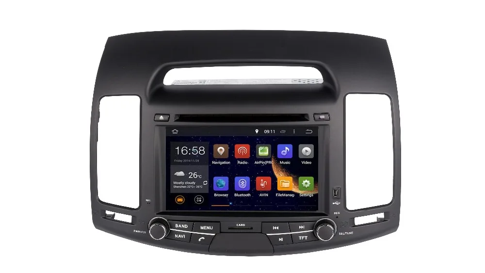 2DIN 7 INCH Android OCTA/Quad Core Fit HYUNDAI ELANTRA 2007 2008-2010 2011 Автомобиля Dvd-плеер Мультимедиа GPS, DVD, NAVI ГОЛОВНОГО УСТРОЙСТВА КАРТЫ