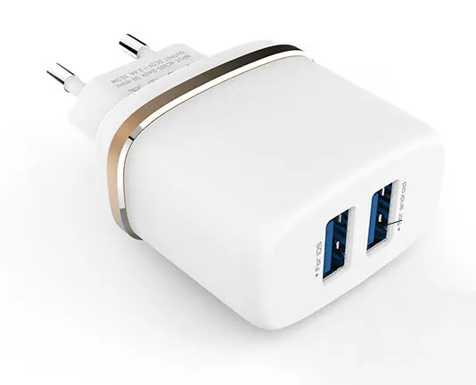 LDNIO многоконтурная защита двойное USB высокоскоростное зарядное устройство 5 В 2.4A