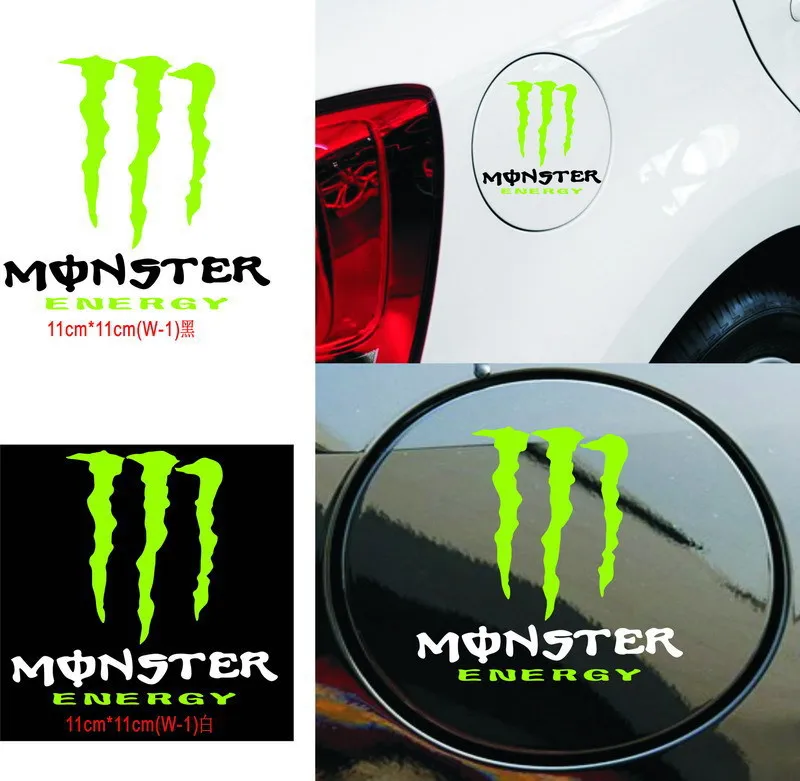 2 sets/Lot Monsters Paw reflective Car styling On Fuel Tank Car Decals Car Decor Cool Gost Car Sticker LY4005