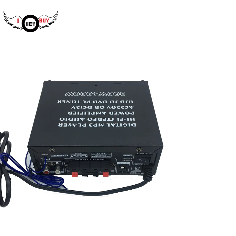 12 В 220 В мини 2CH авто усилитель стерео USB плеер с sd-картой FM электронный цифровой для автомобиля