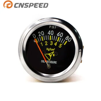 

CNSPEED 52mm 2 inch mechanical car 0-80 PSI oil pressure gauge automobile sensor metric table YC101133