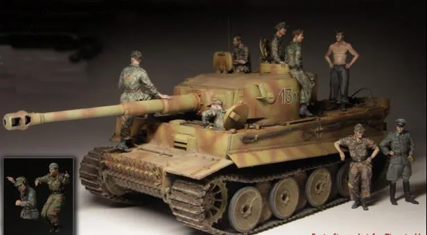 

1/35 Resin Kits Big Set Tiger Tank Soldiers 10pcs/set (no tank)