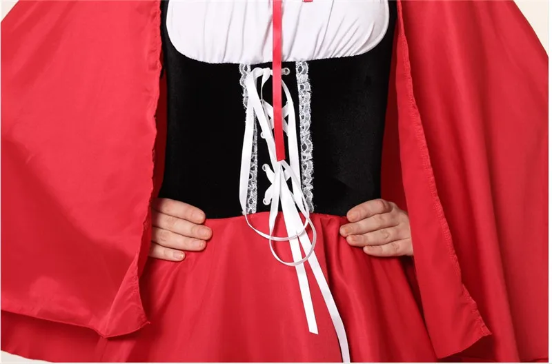 S-6XL, новинка, модный костюм на Хэллоуин для взрослых женщин, фантазийный костюм для девушек, Красная Шапочка, костюм размера плюс