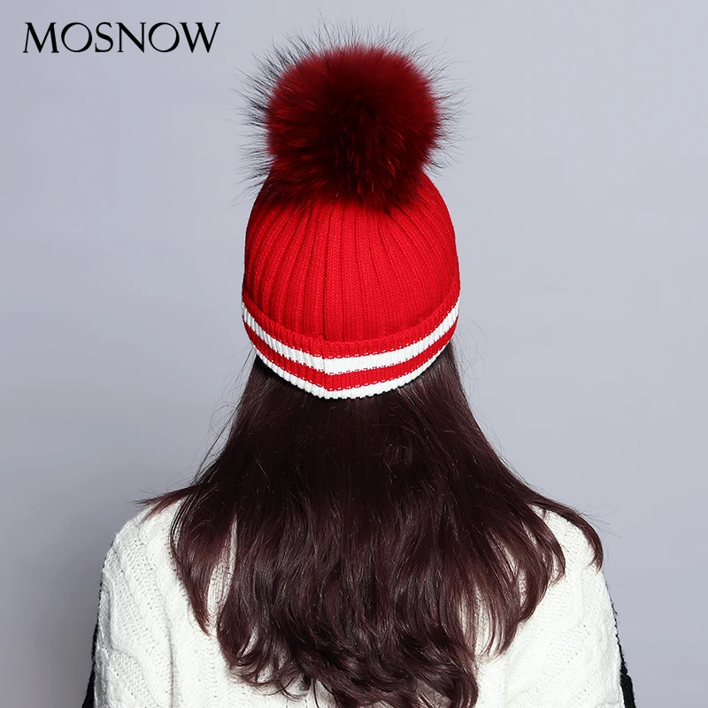 Beanies Лоскутные элегантные шерстяные вязанные шапки 2019 высокого качества помпон