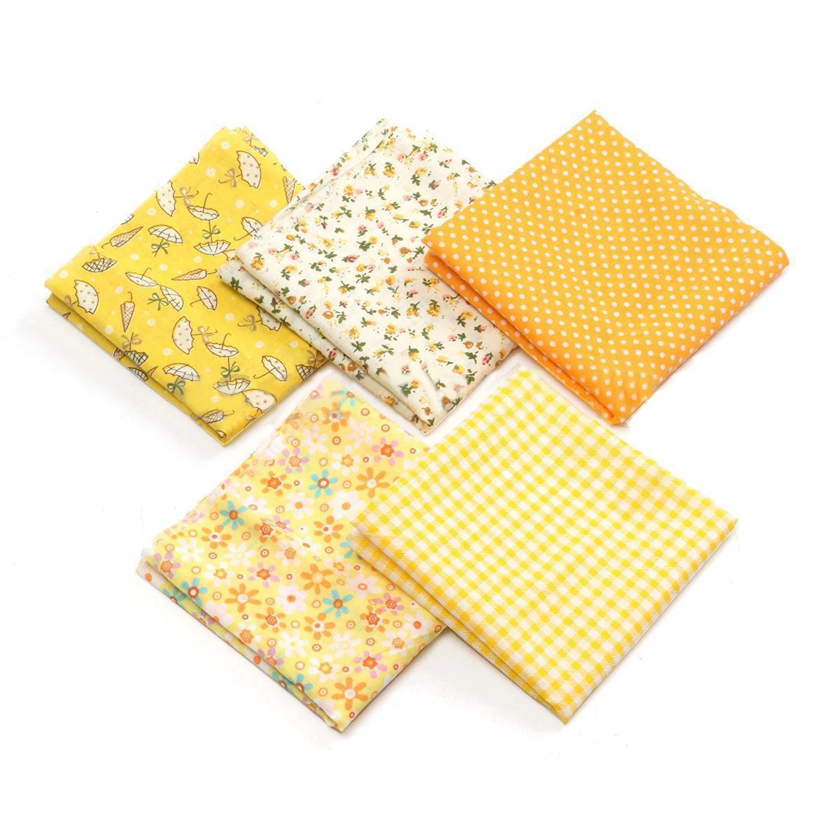 5pcs/lot Mixed Pattern Cotton Fabrics Soft Doll Fabric Cloths DIY Sewing Quilting Bunting Patchwork Crafts 50*50cm Mayitr