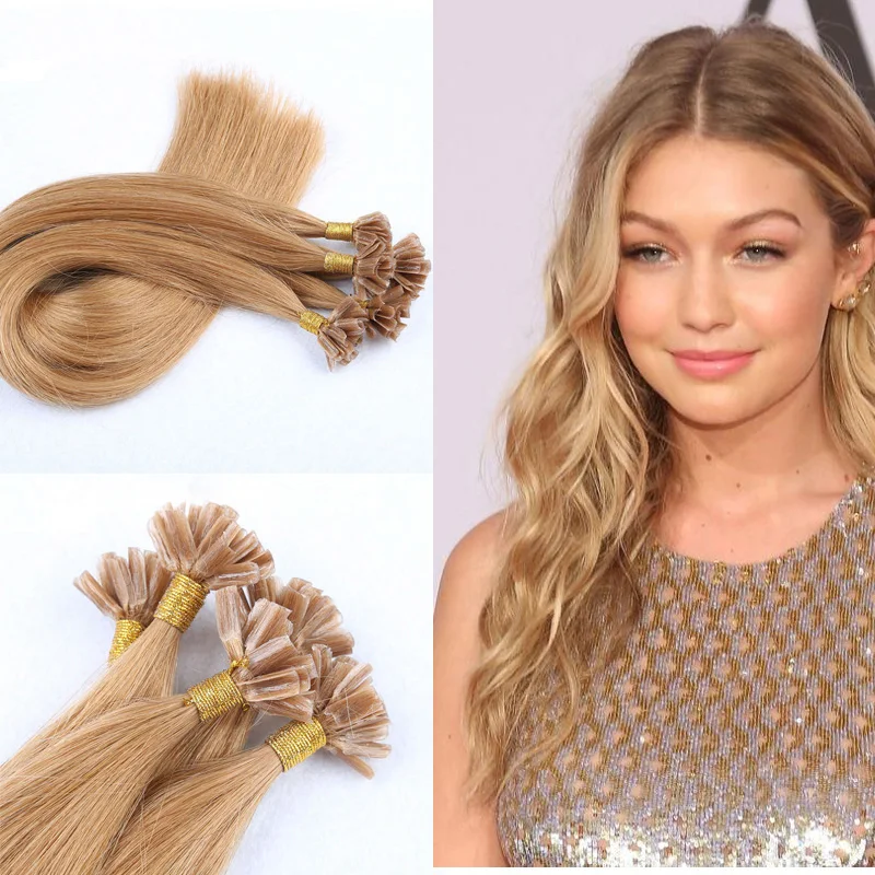 Keratin U Tip Human Keratin Hair Extensions 0.5gs Nail Tip Hair