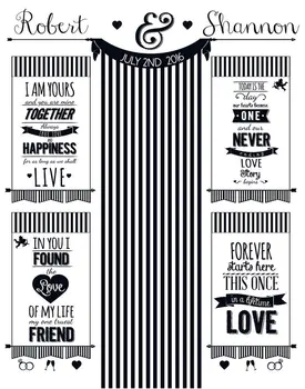 

custom Wedding Date striped white backdrop High quality Computer print party backgrounds