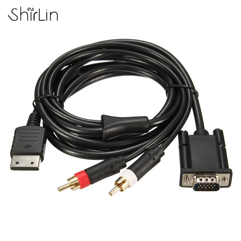 High Definition VGA Cable Sound Adapter RCA HD PAL NTSC For Sega