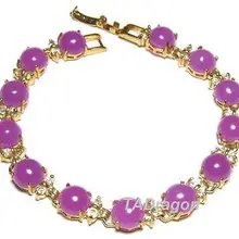 Круглый камень Лаванда K ygp CZ браслет Armschmuck широкий блестящие 925 серебряные свадебные серебряные украшения Свадебные украшения