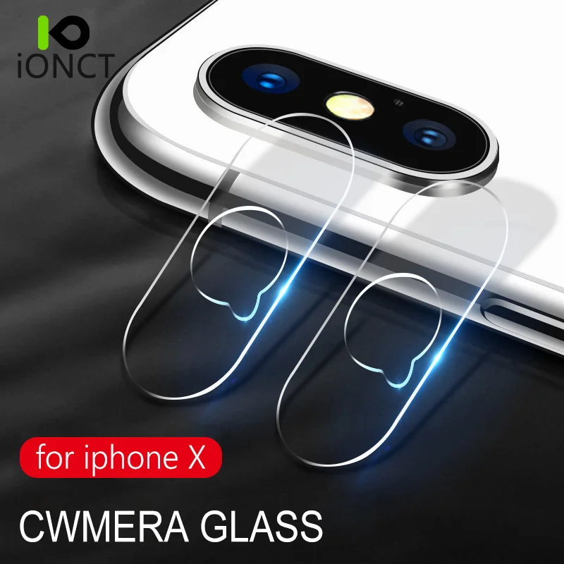 Ionct 2pcs/lot 2.5D Camera Lens Film Screen Protector for iphone X Glass Back Cover Tempered | Мобильные телефоны и