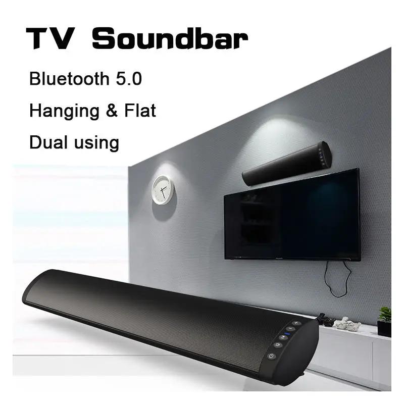 Bluetooth 5,0 Fm Саундбар беспроводной динамик 20 Вт домашний кинотеатр Колонка объемная звуковая система стерео настенный динамик