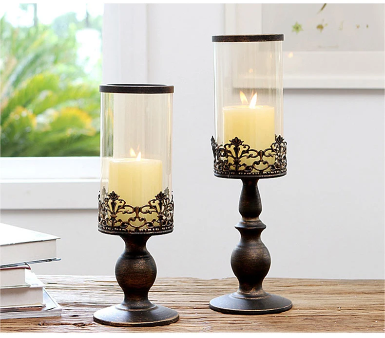globo de cristal soporte para lámpara de metal para decoración de casa o boda Tamaño libre blanco portavelas de hierro creativo Soporte para exhibición de ornamentos para colgar candelabros 