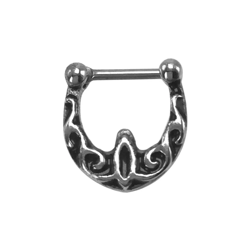 1Piece Fashion Septum Nose Rings Stainless Steel 1.2mm 16G Nose