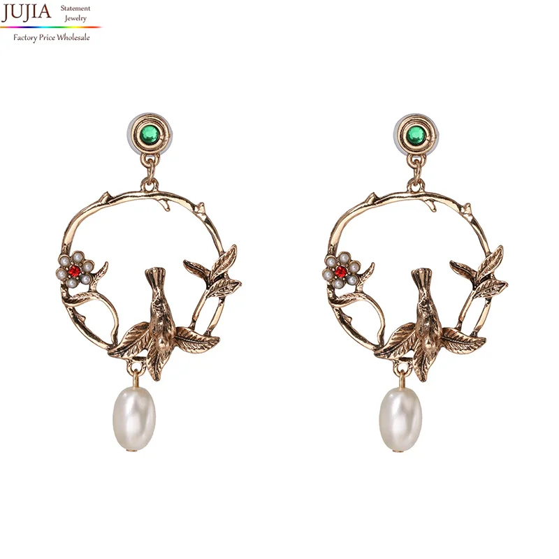 

JUJIA Pearl Pendant Drop Earrings For Women Party Wedding Simulated Pearl Drop Dangle Earrings Jewelry Bridal Gifts