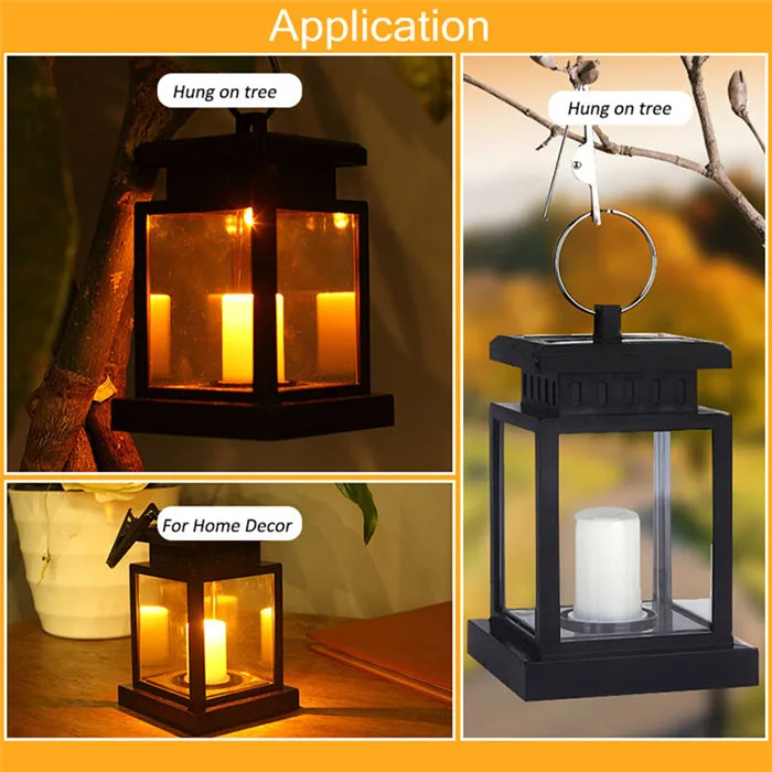 Solar Lamp LED Handing Candle Lantern 16