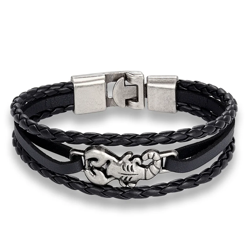 

Fashion 2018 Vintage Scorpion Bracelet Women Multilayer Leather Bracelet Men's Charm Hot Bracelet Bracelet Accessories Pulseras