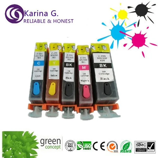5x Refillable For Canon PGI820 CLI821 full ink cartridge suit for canon iP 3600 ip3680 4600 4680
