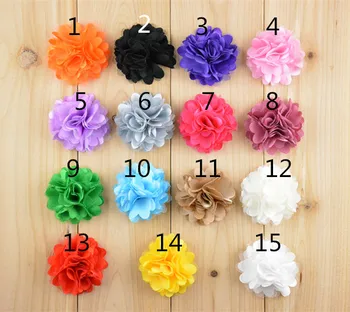 

80 pcs/lot , 3" Satin and Tulle flowers