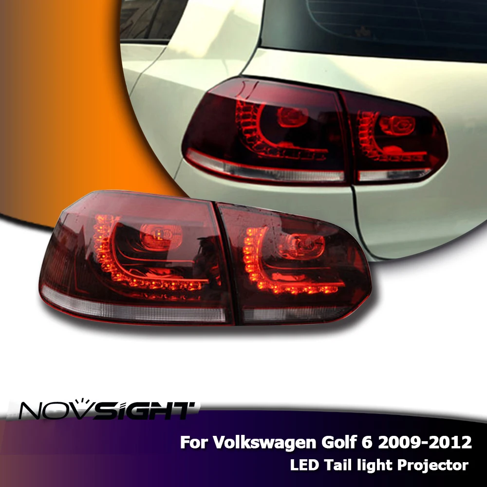 

NOVSIGHT Car Tail Light Assembly for VW GOLF 6 2009-2012 LED Brake Light With Flowing Water Flicker Turning Signal Light