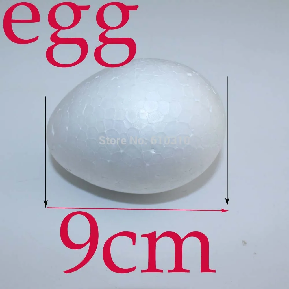 Free shipping wholesale 9cm natural white styrofoam oval eggs for DIY