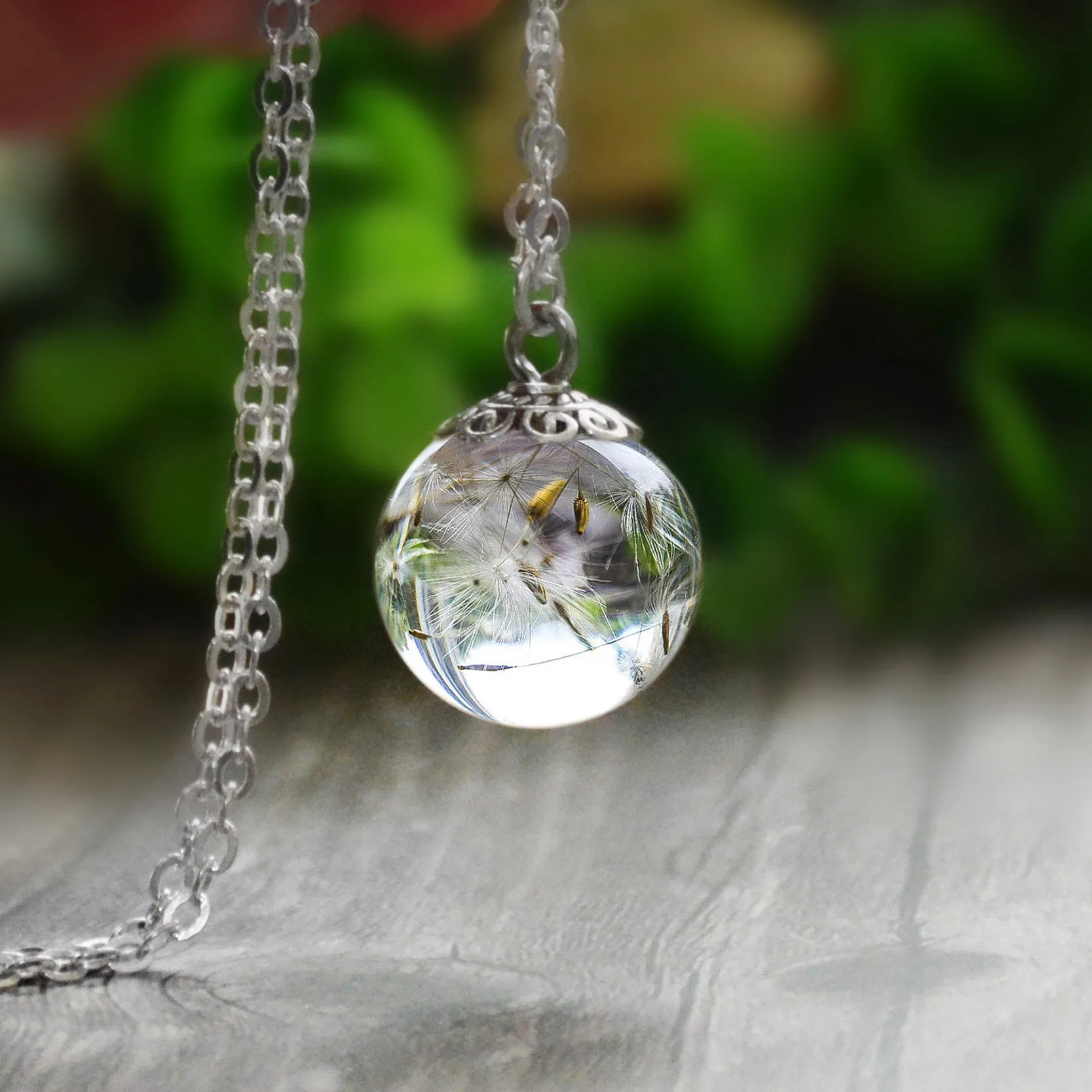 Dandelion Drop Necklace