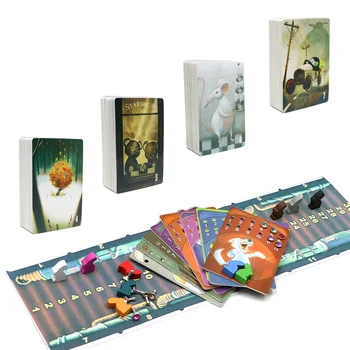 

2018 High Quality obscure dixit 4 5 6 7 cards game total 336 cards wooden bunny Russian and English board game for kids party