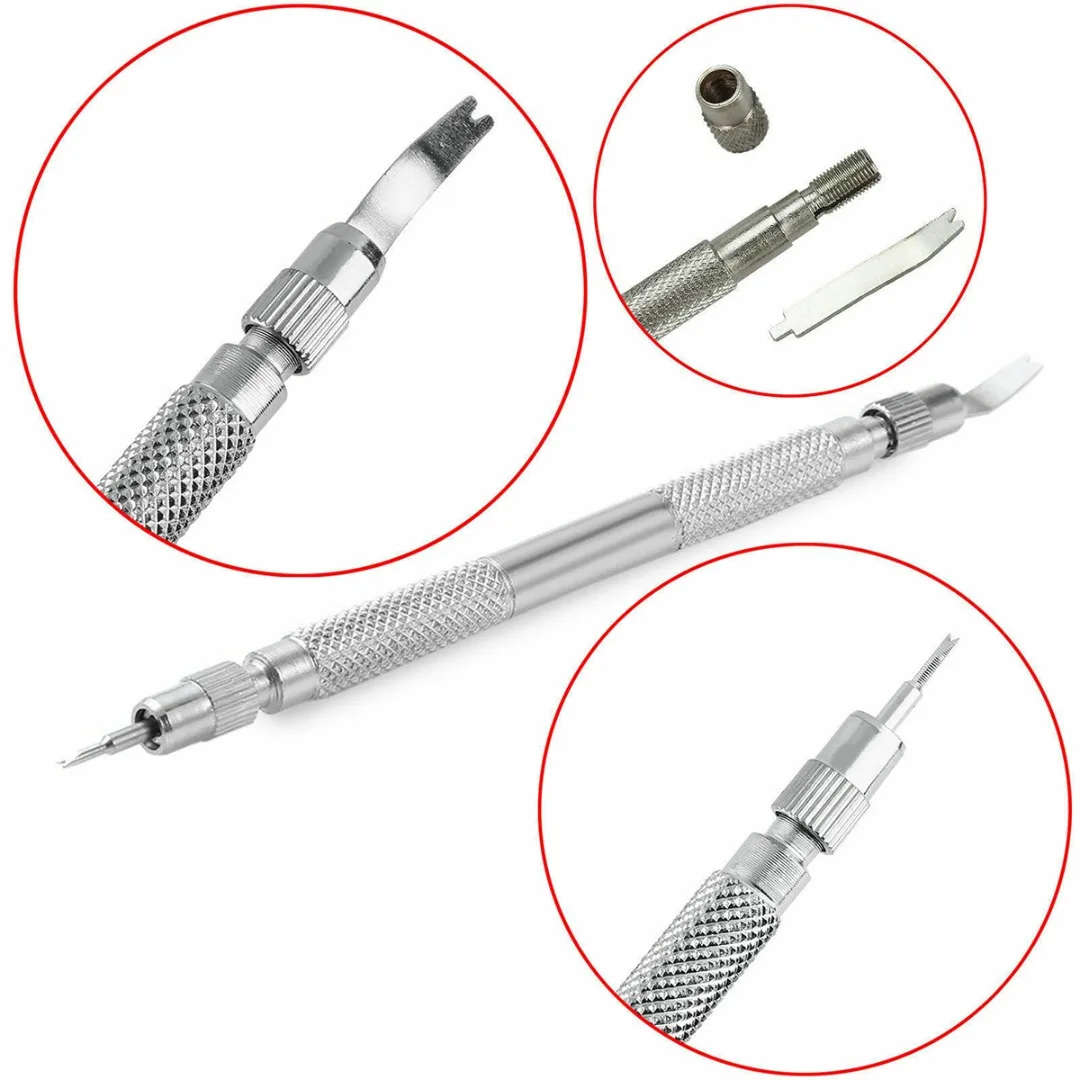 Watch Band Link Remover +Spring Bar Tool With 4 Extra Tips Metal Adjustable Watch Band Strap Bracelet Link Pin Remover Repair